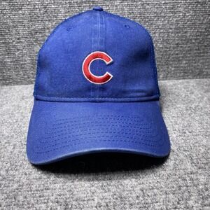 Chicago Cubs Hat Cap Fitted Mens Large Blue MLB Baseball Mesh Trucker New Era